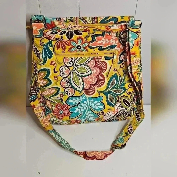 Vera Bradley Lizzy Hipster Provencal Yellow Floral Crossbody Purse and Wallet - Picture 11 of 13